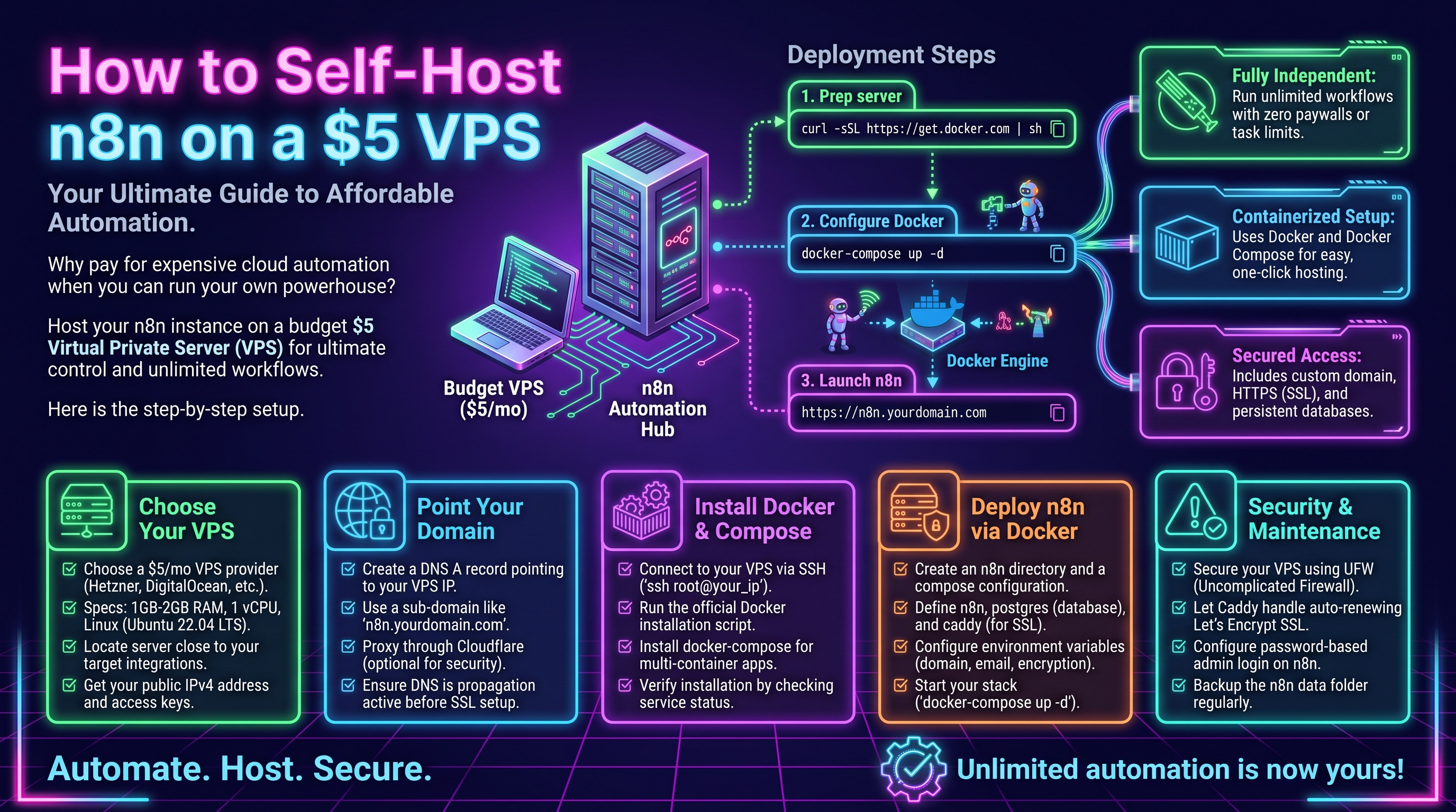 How to Self-Host n8n on a $5 VPS