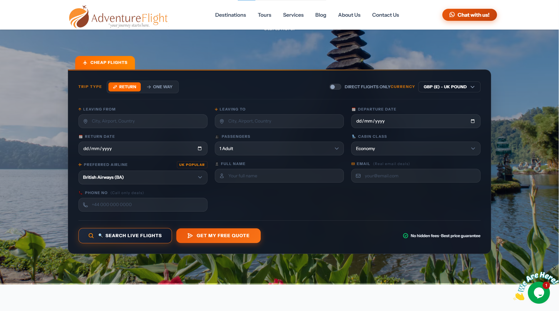 AdventureFlight — UK Flight Booking Platform