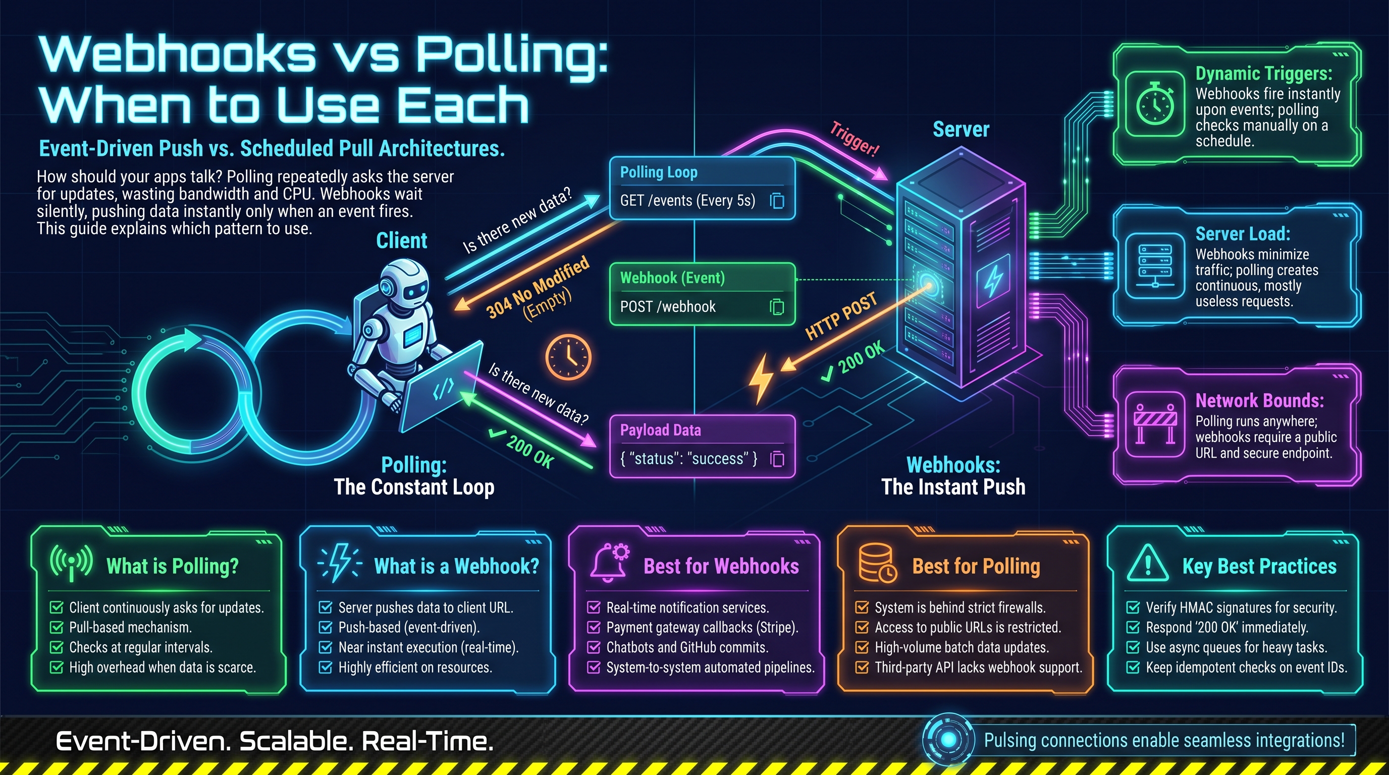 Webhooks vs Polling: When to Use Each